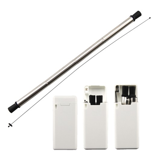 White Foldable Metal Straws